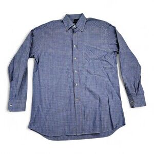 Jeff Rose Men's Italian 100% Cotton‎ Button-Down Dress Shirt M